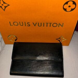 Louis Vuitton Black Epi Wallet